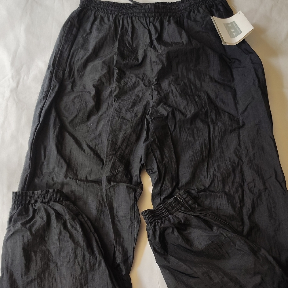 Port Authority Black Track Pants Windbreaker Pants Size Large NWT